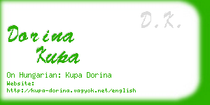 dorina kupa business card